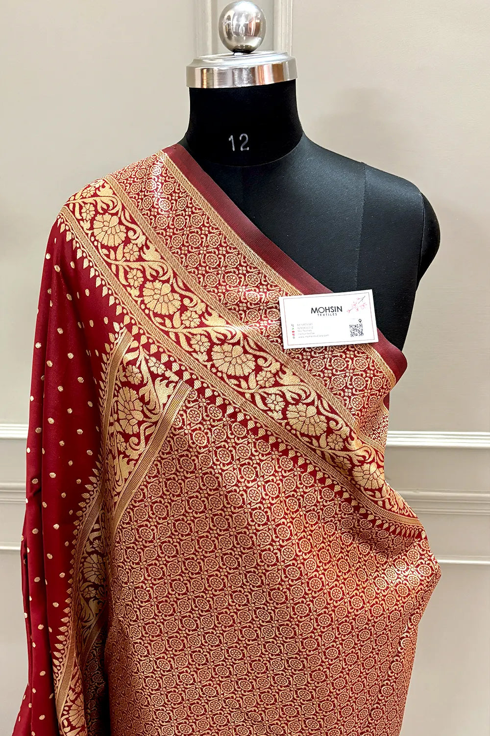 Maroon Banarasi Silk Saree