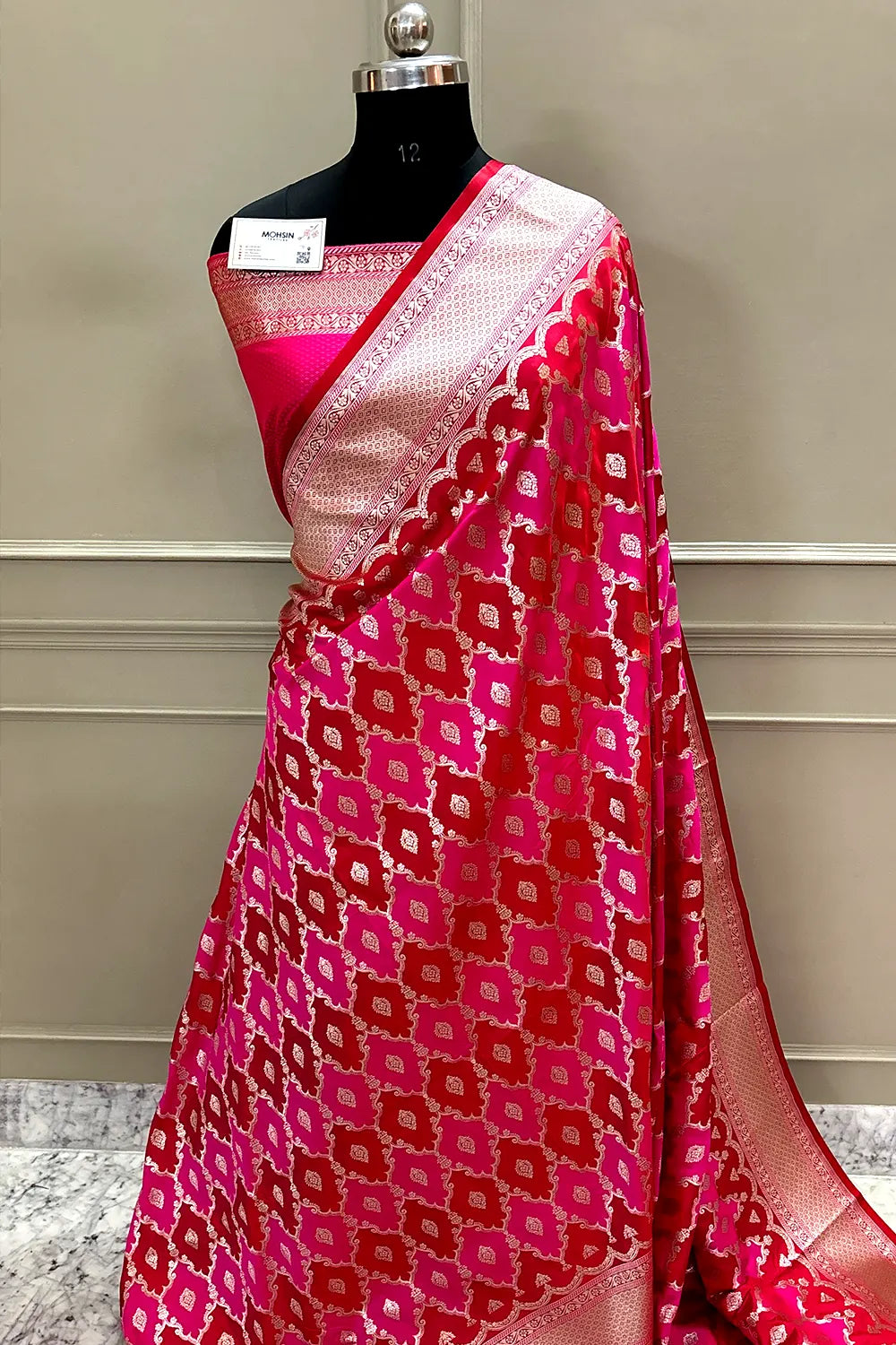 Maroon Rangkaat Zari Katan Silk Banarasi Saree