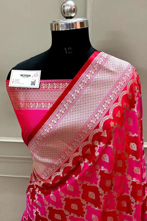 Maroon Rangkaat Zari Katan Silk Banarasi Saree