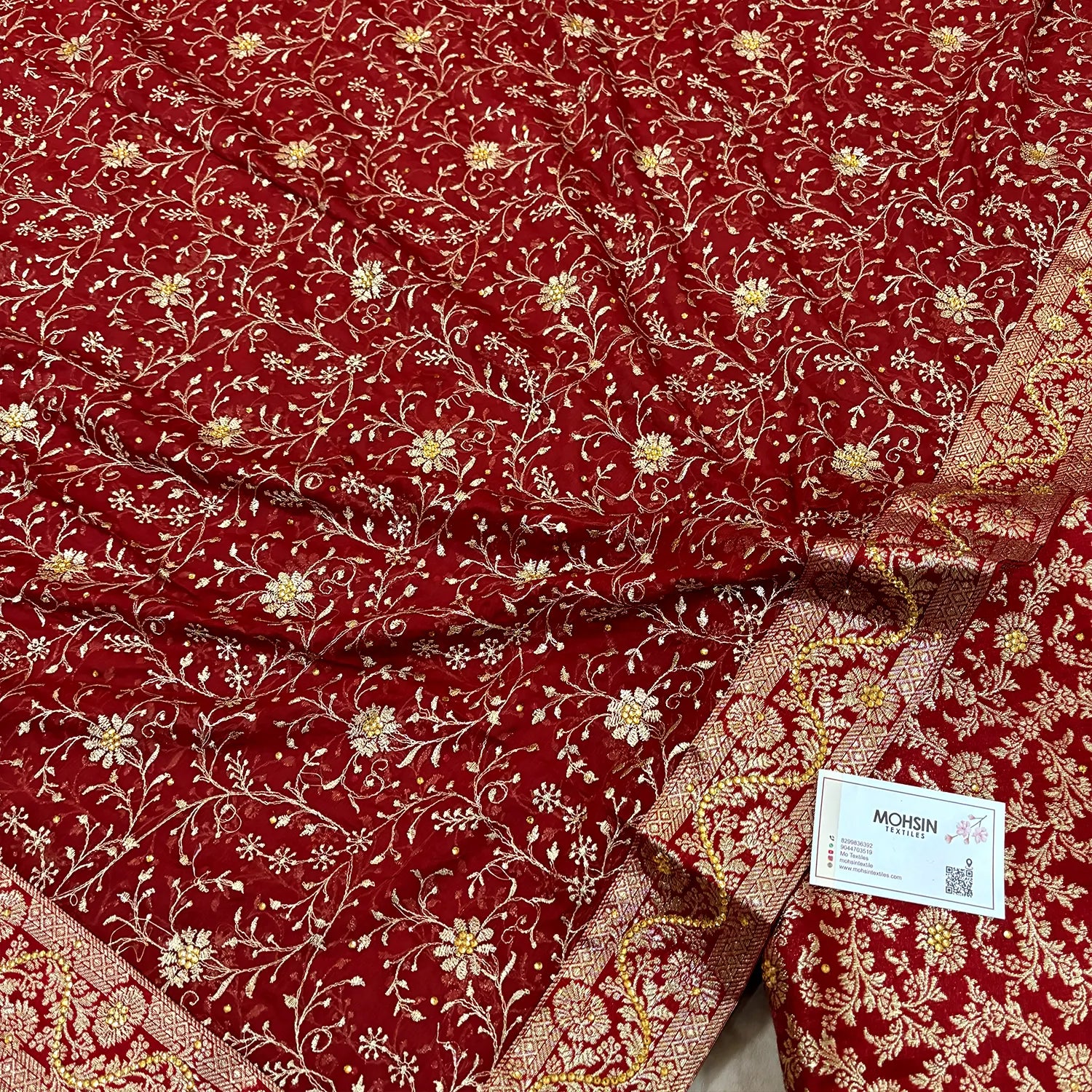 Maroon Stone Work Kimkhab Silk Banarasi Gharara
