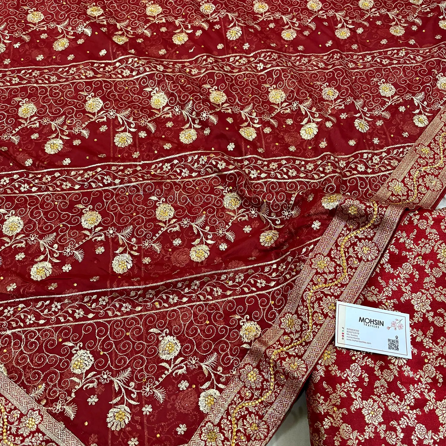 Maroon Stone Work Kimkhab Silk Banarasi Gharara