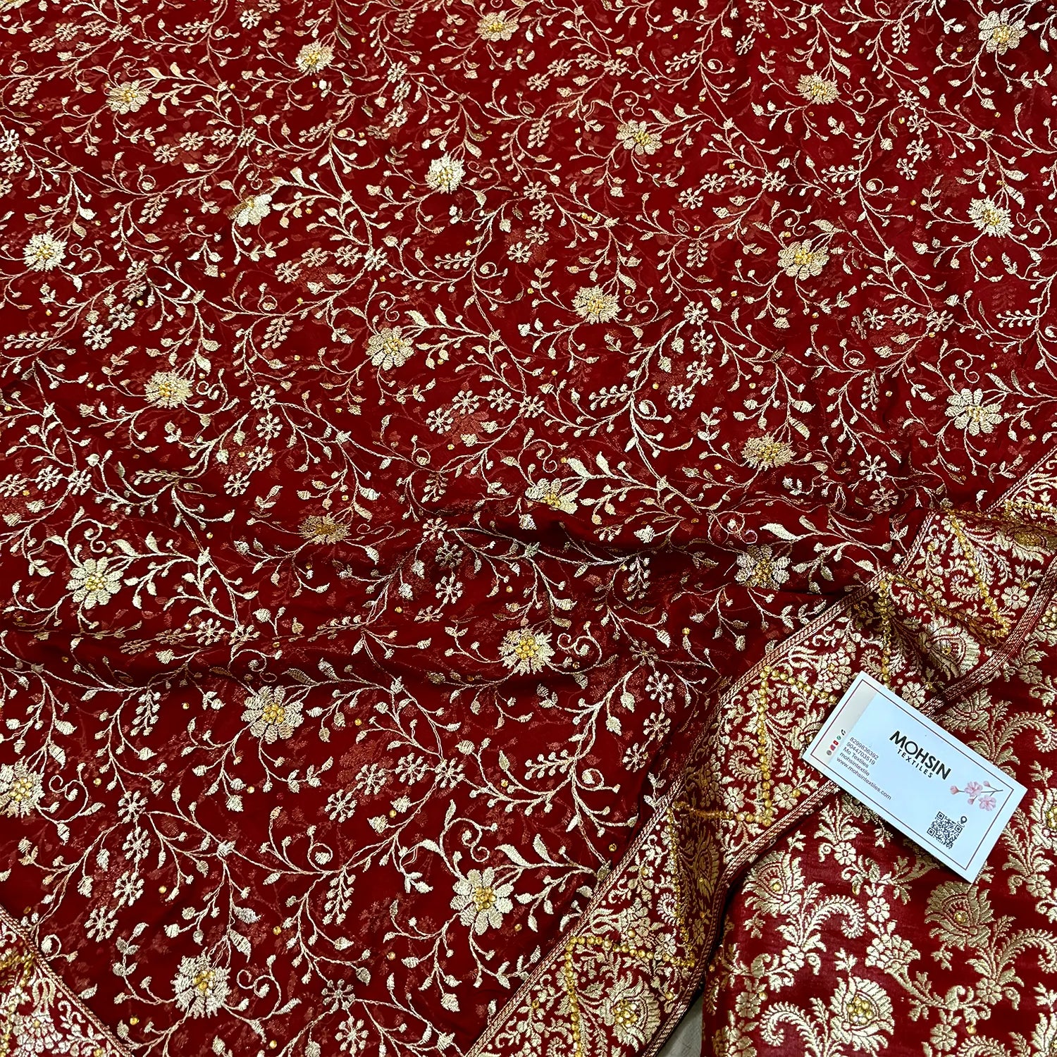 Maroon Stone Work Kimkhab Silk Banarasi Gharara
