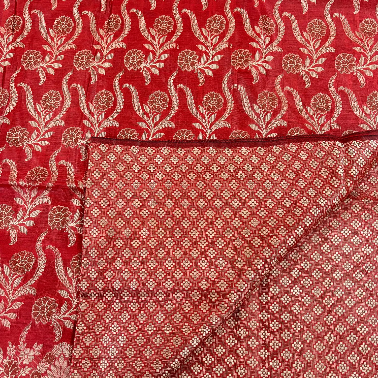 Maroon Yoga Jaal Cotton Silk Banarasi Suit