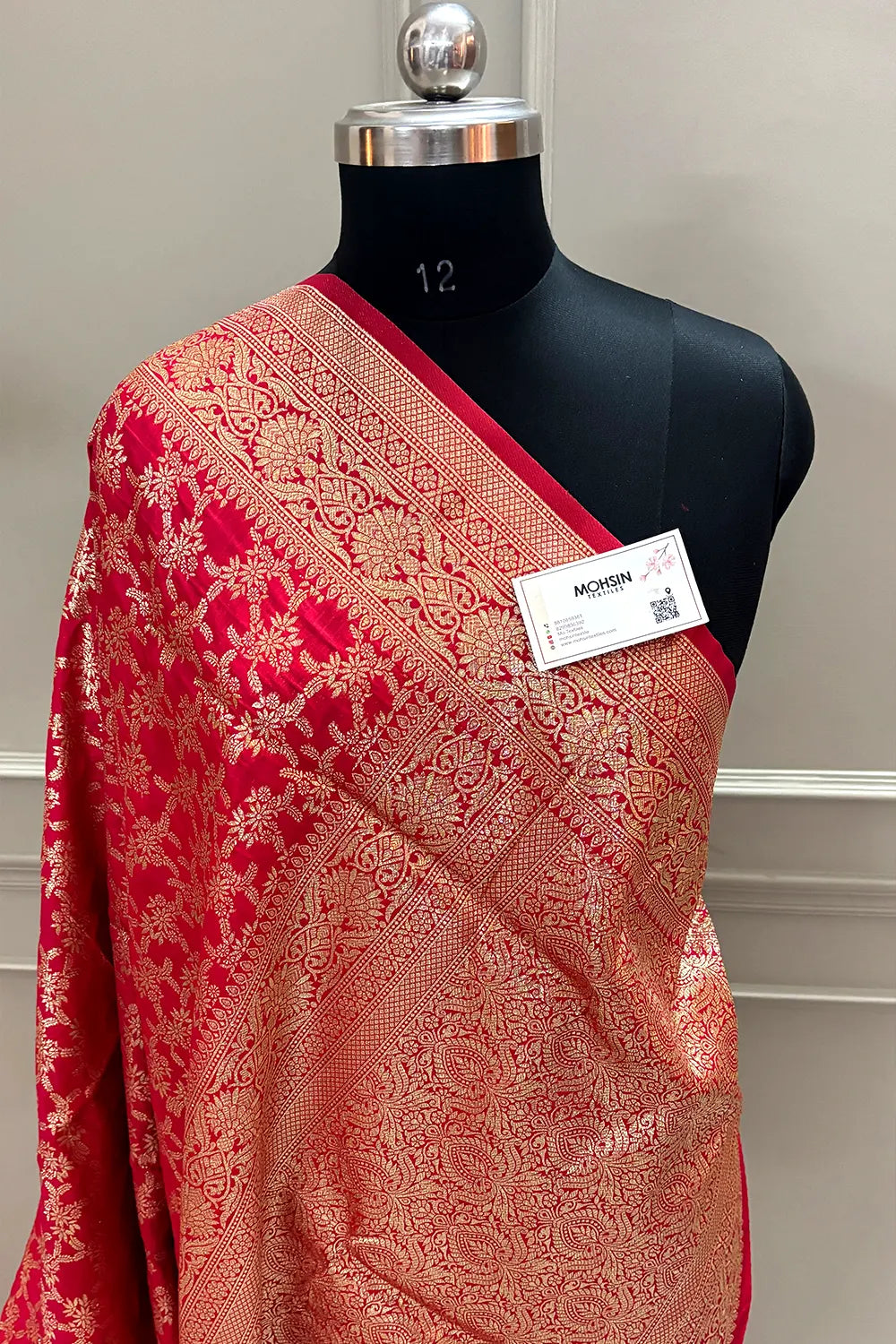 Maroon Zari Banarasi Silk Saree