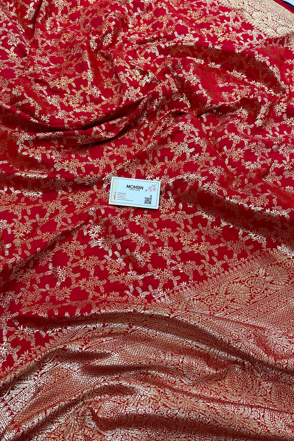 Maroon Zari Banarasi Silk Saree