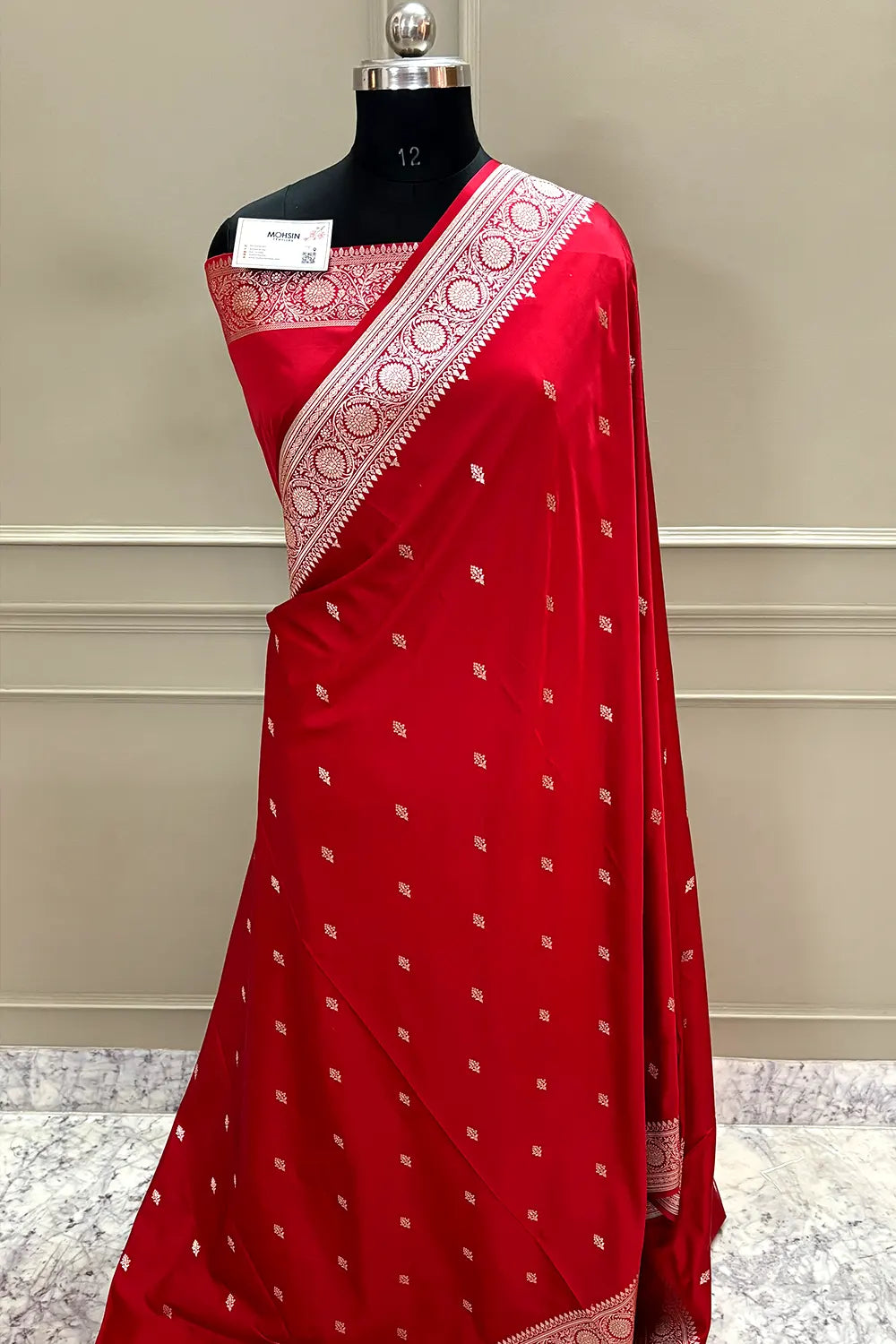 Maroon Zari Katan Silk Banarasi Saree