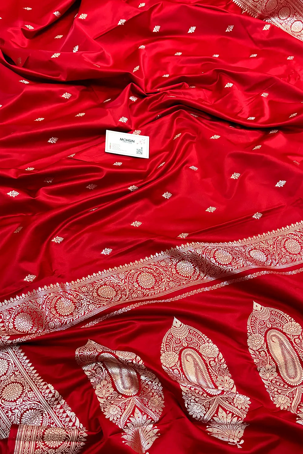 Maroon Zari Katan Silk Banarasi Saree