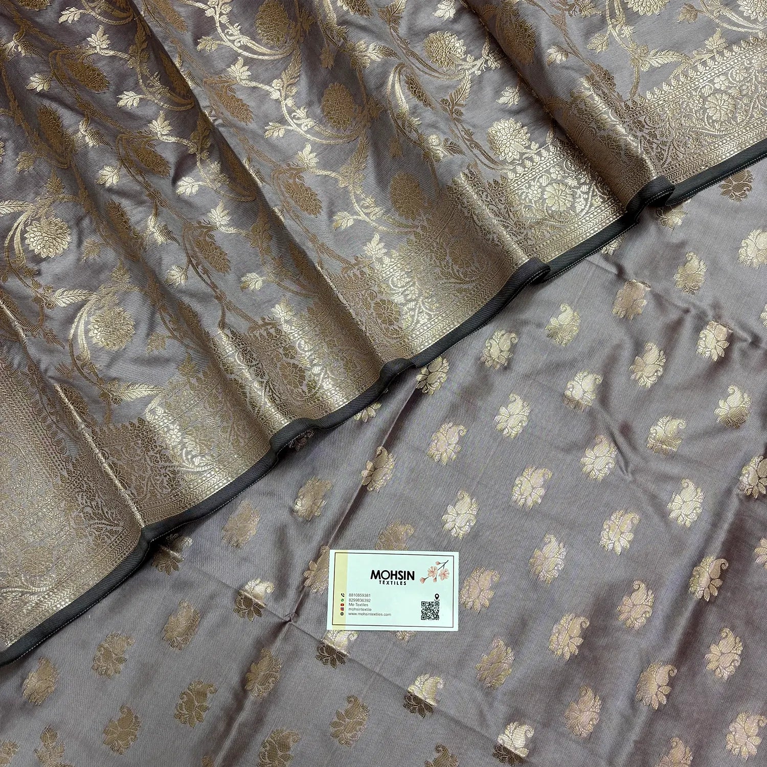 Mauve Godzilla Satin Silk Banarasi Suit