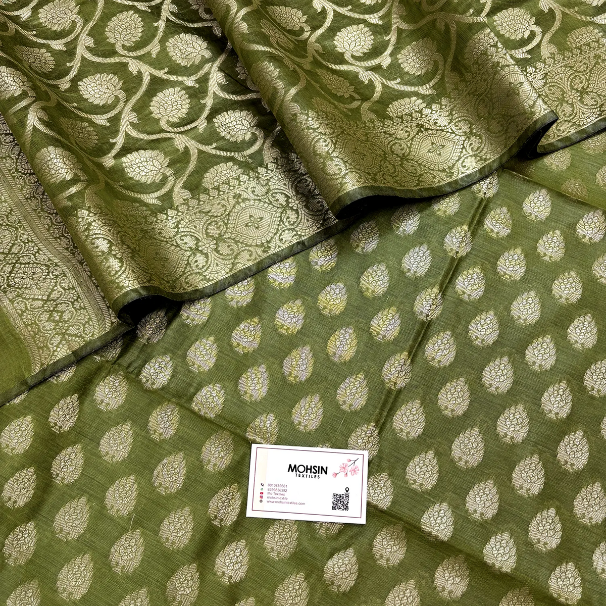 Mehendi Kashi Sunrise Banarasi Silk Suit