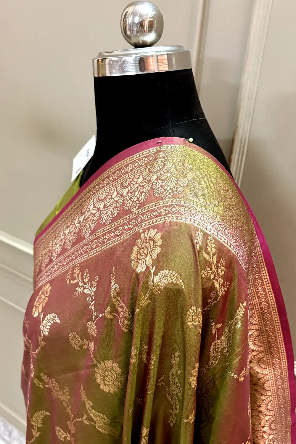Mehendi Zari Banarasi Silk Saree