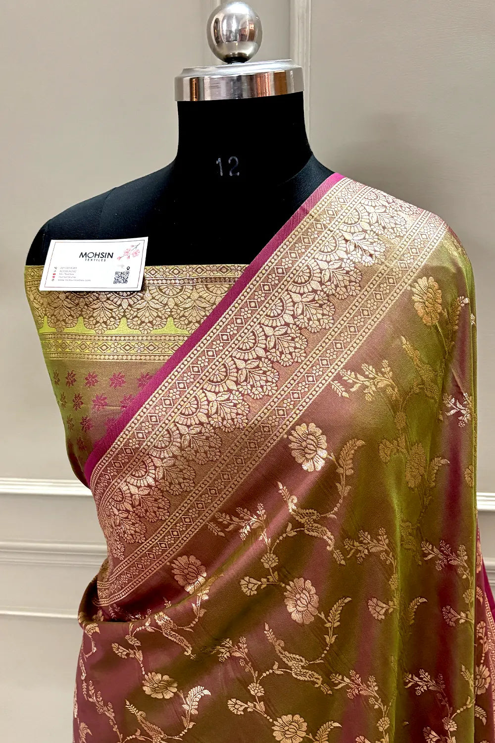 Mehendi Zari Banarasi Silk Saree