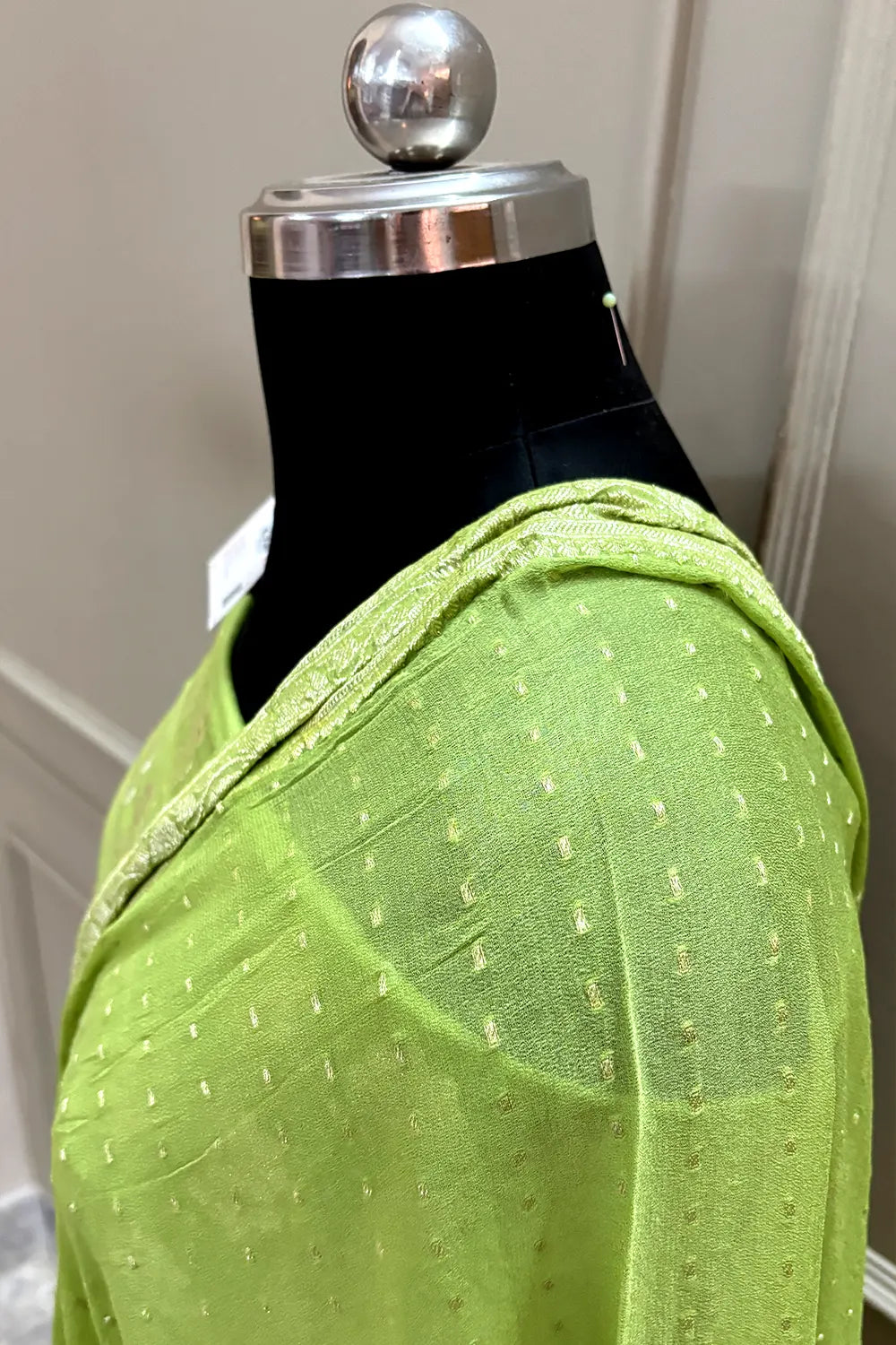 Mehendi Zari Pure Georgette Silk Banarasi Suit