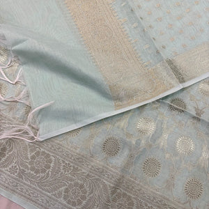 Mint Green Resham Banarasi Silk Suit