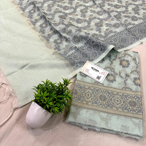 Mint Green Resham Banarasi Silk Suit