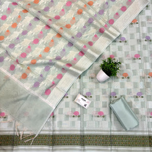 Mint Green Resham Banarasi Silk Suit