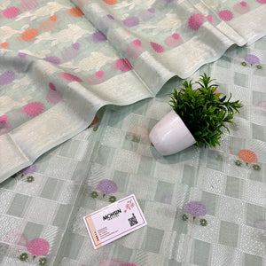 Mint Green Resham Banarasi Silk Suit