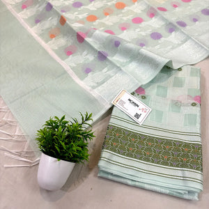 Mint Green Resham Banarasi Silk Suit