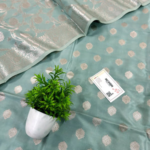 Mint Kiyari Satin Silk Banarasi Suit
