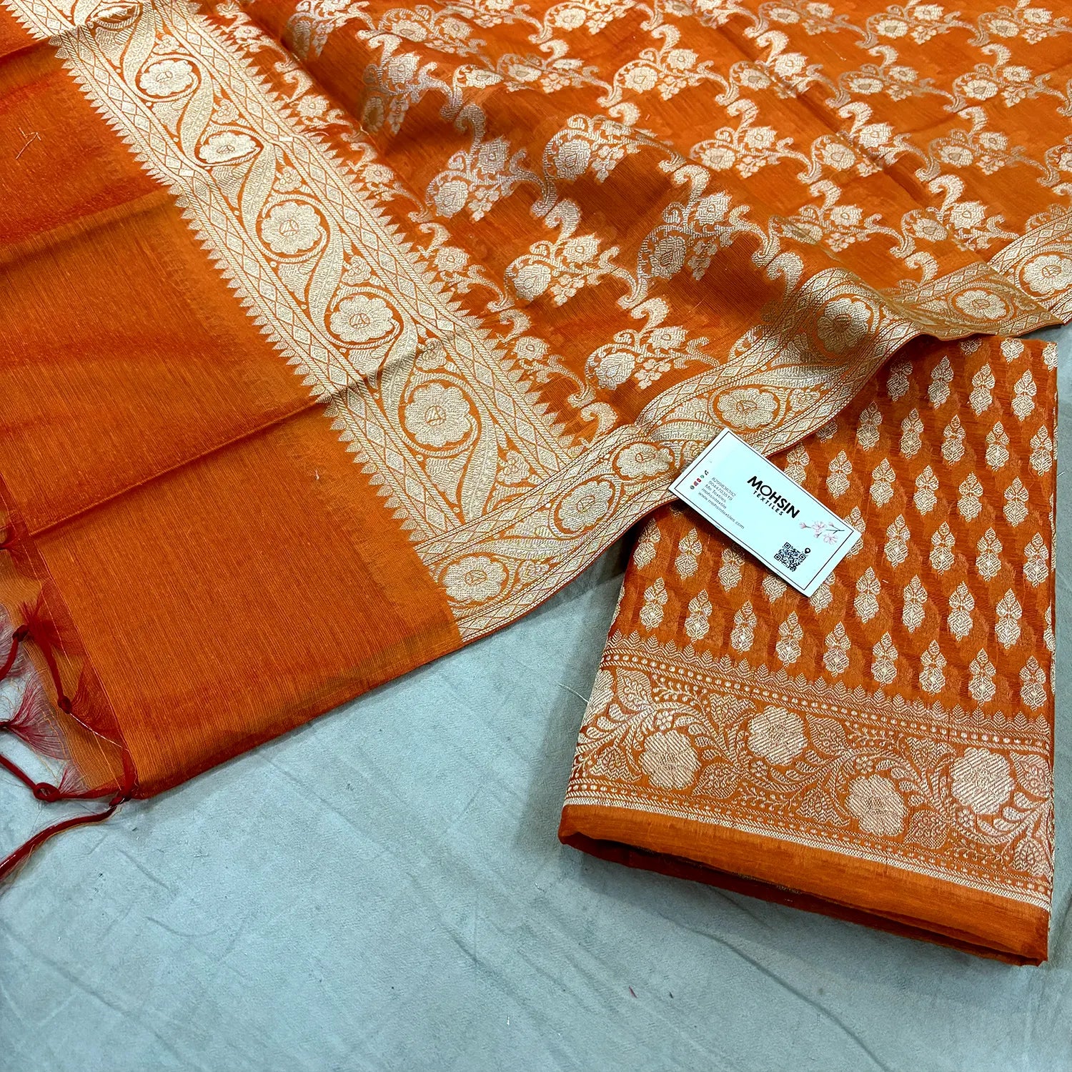 Mustard Dracula Buti Banarasi Silk Suit