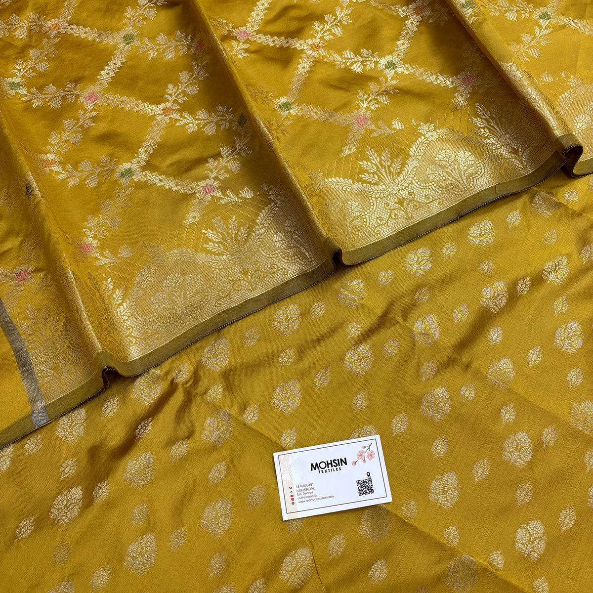 Mustard Nai Basti Banarasi Silk Suit