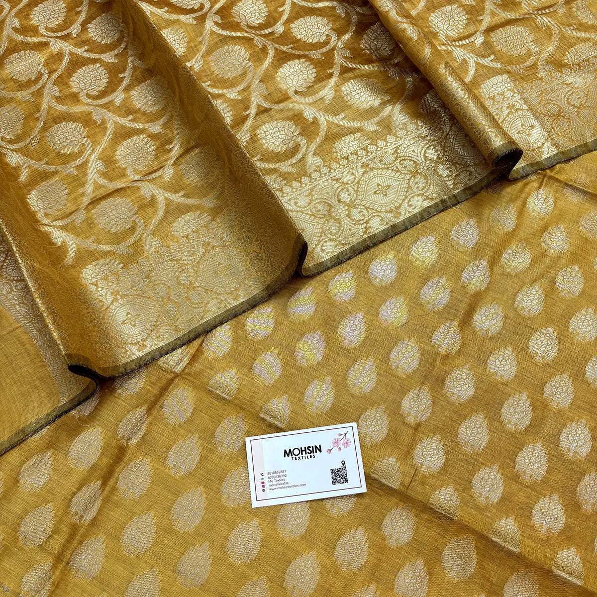 Mustard Kashi Sunrise Banarasi Silk Suit