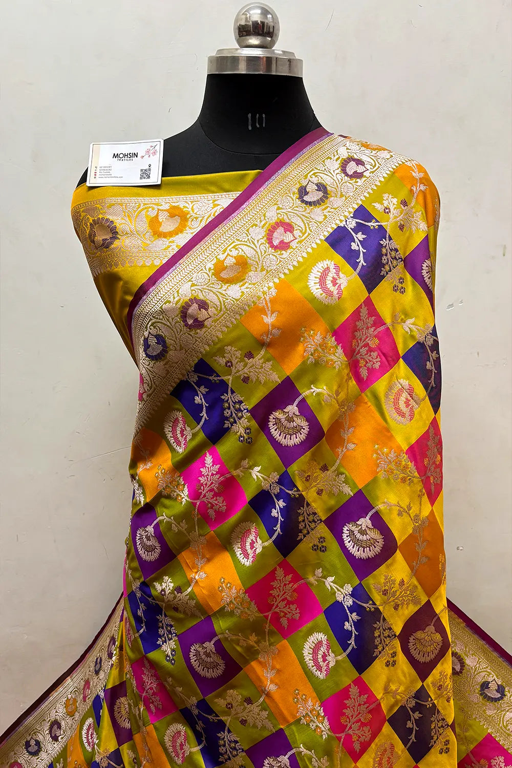 Mustard Rangkaat Katan Silk Banarasi Saree