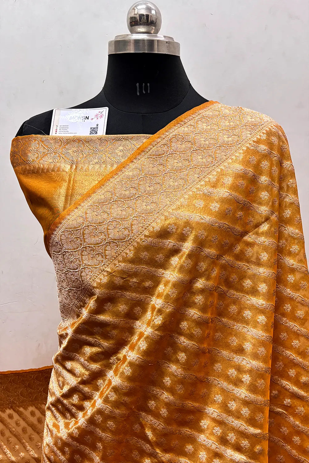 Mustard Tissue Silk Banarasi Saree