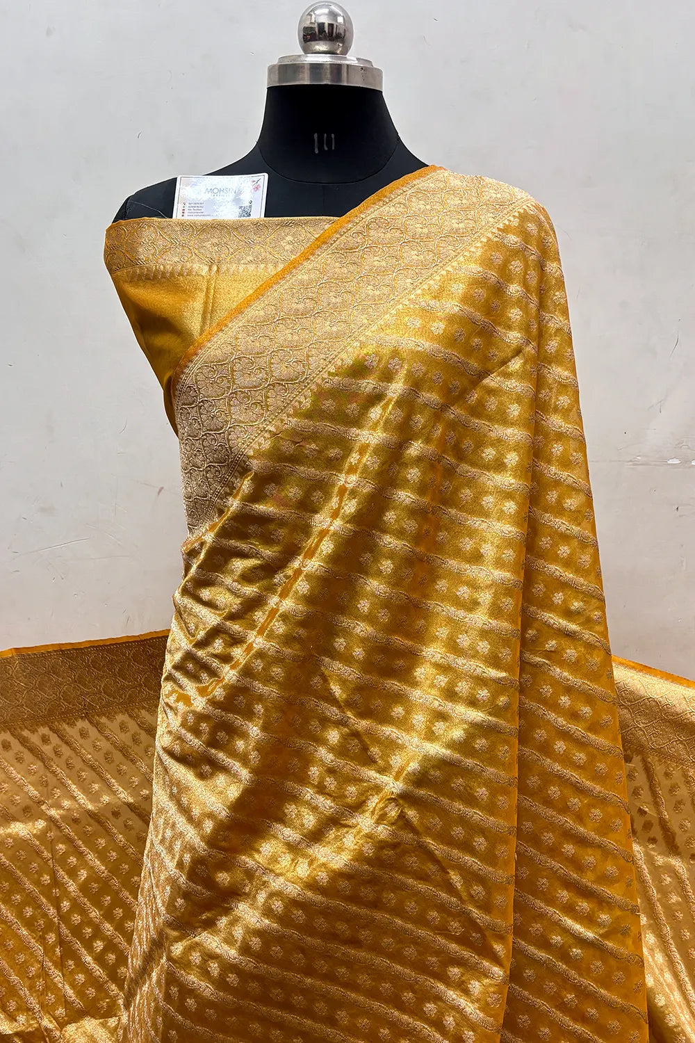 Mustard Tissue Silk Banarasi Saree