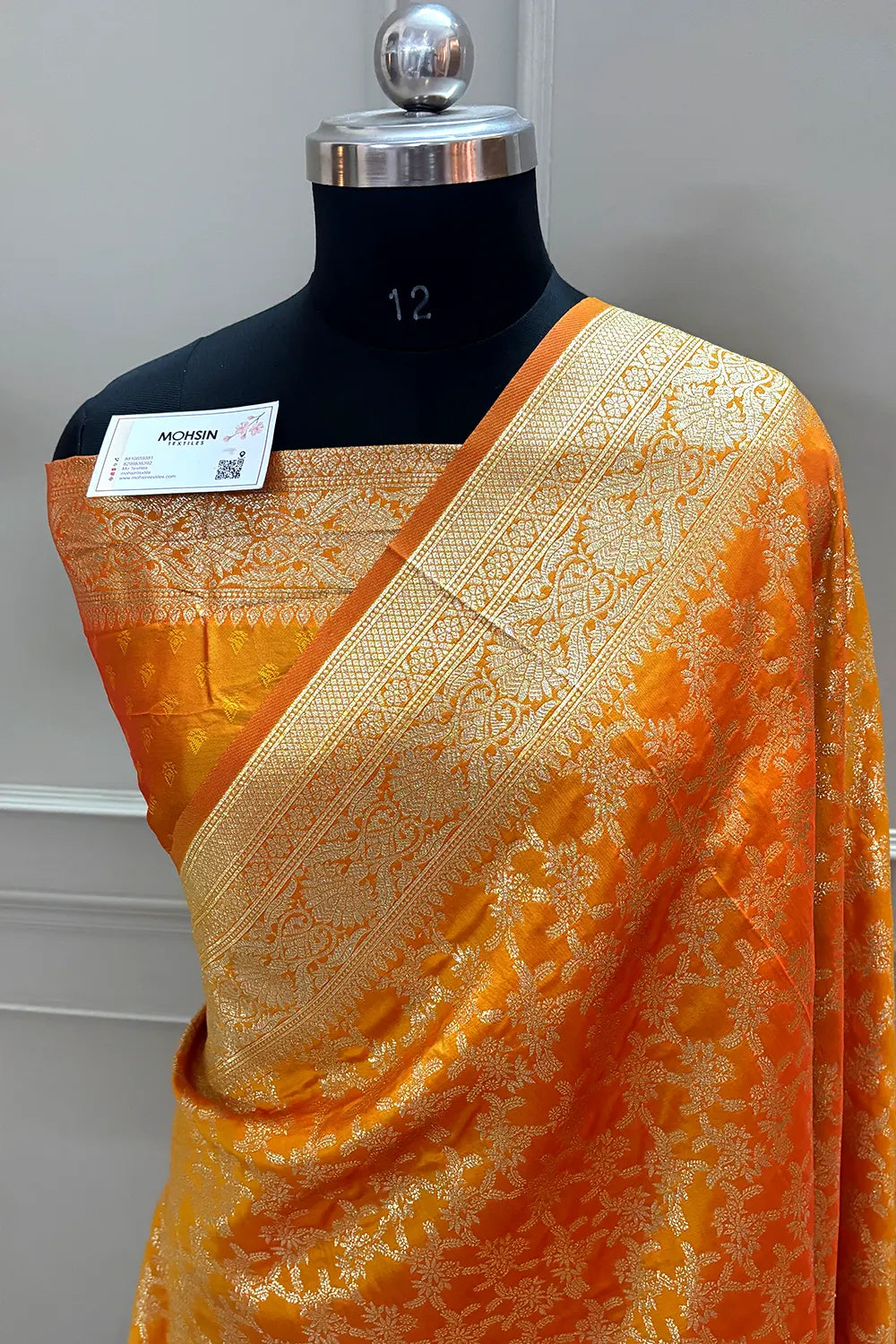 Mustard Zari Banarasi Silk Saree