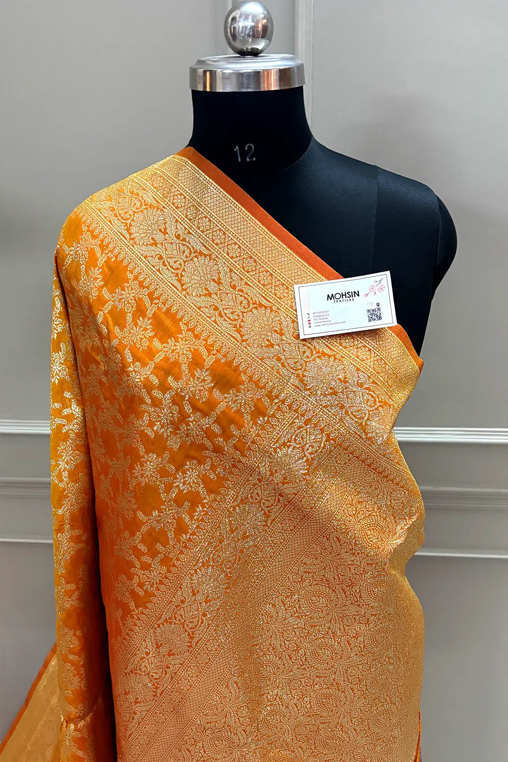 Mustard Zari Banarasi Silk Saree