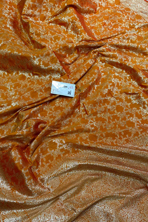 Mustard Zari Banarasi Silk Saree