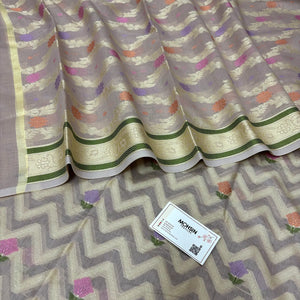 Onion Beige Resham Banarasi Silk Suit