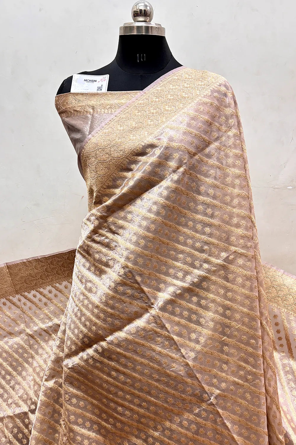 Onion Tissue Silk Banarasi Saree