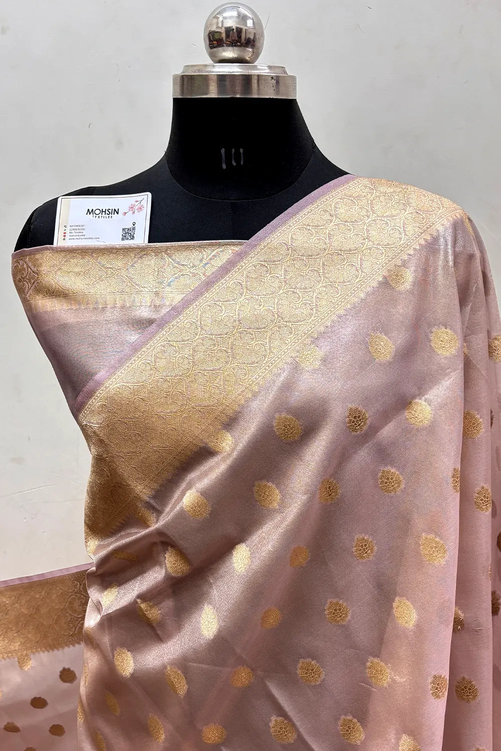 Onion Tissue Silk Banarasi Saree