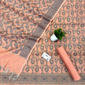 Peach Resham Banarasi Silk Suit