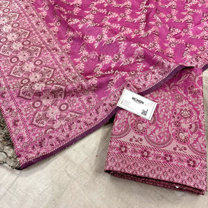 Pink Angoori Jaal Cotton Silk Banarasi Suit