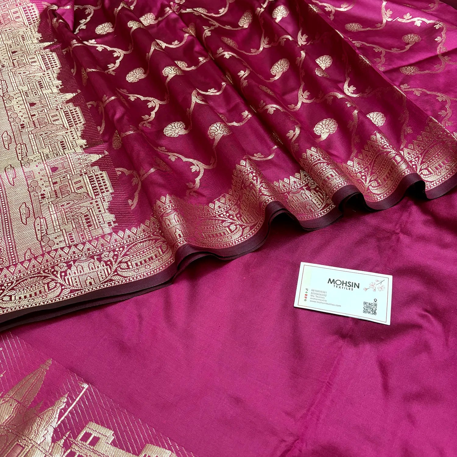 Pink Assi Ghat Plain Semi Katan Silk Banarasi Suit