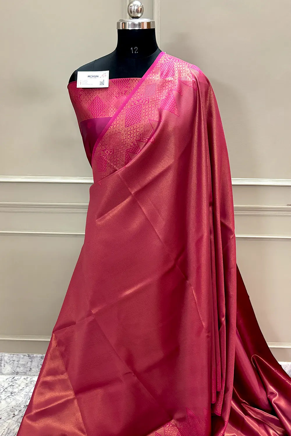 Pink Banarasi Silk Saree