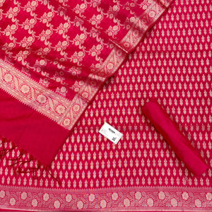 Pink Dracula Buti Banarasi Silk Suit
