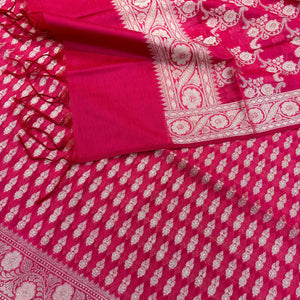 Pink Dracula Buti Banarasi Silk Suit