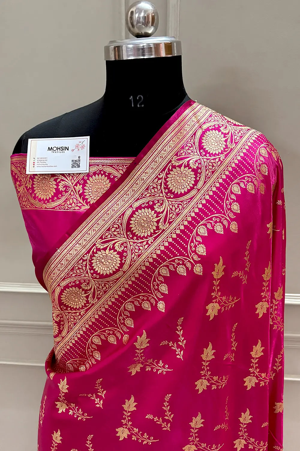 Pink Floranza Katan Silk Banarasi Saree