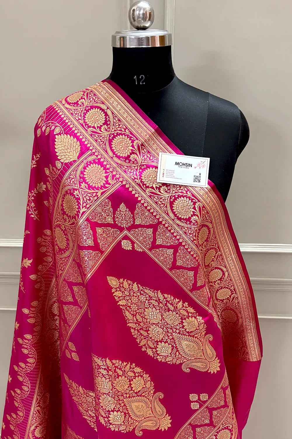 Pink Floranza Katan Silk Banarasi Saree