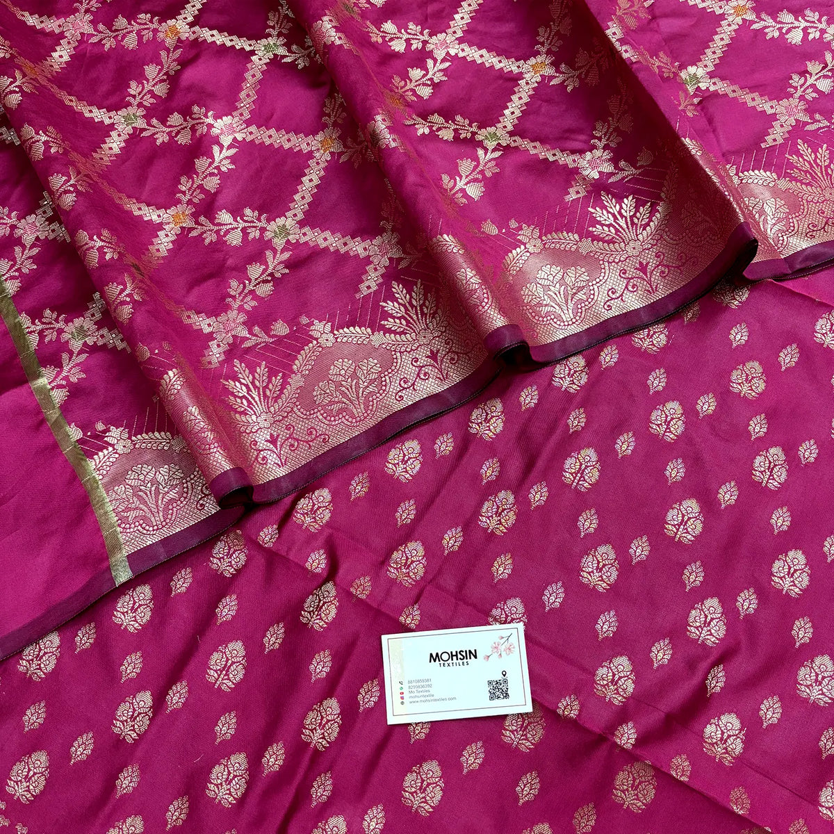 Pink Nai Basti Banarasi Silk Suit
