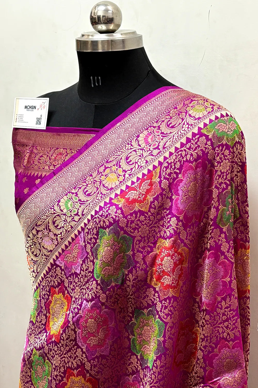 Pink Handloom Pure Katan Silk Banarasi Saree