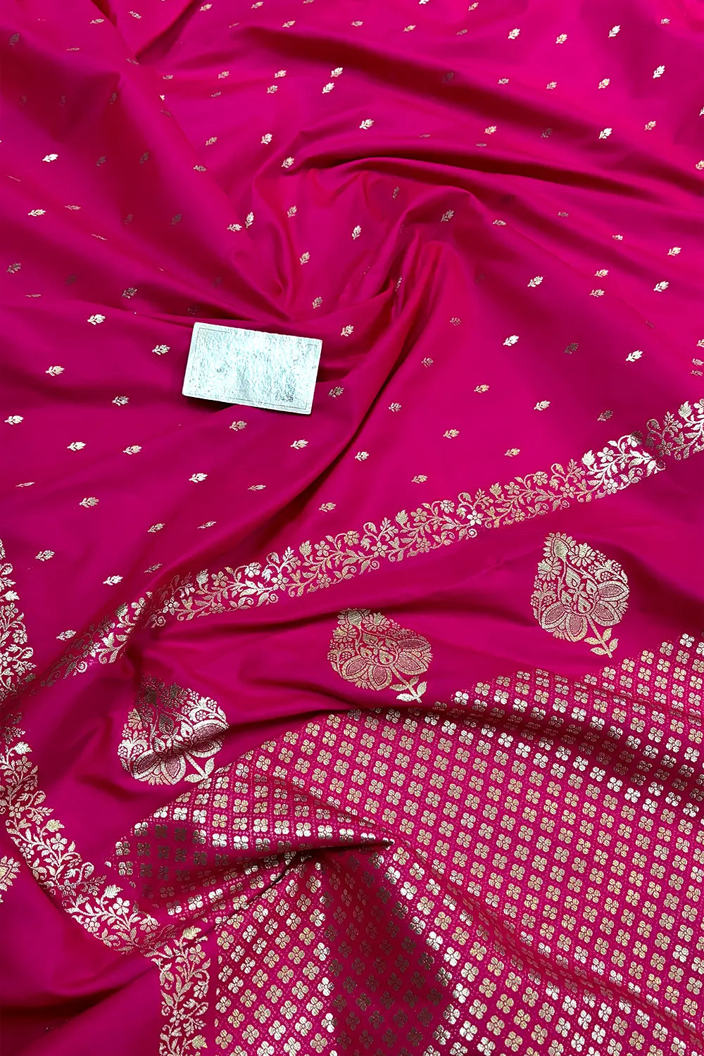 Pink Hukum Buti Katan Silk Banarasi Saree