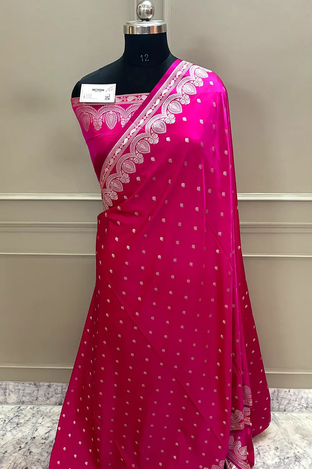 Pink Jadi Buti Katan Silk Banarasi Saree