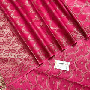 Pink Namo Ghat Cotton Silk Banarasi Suit