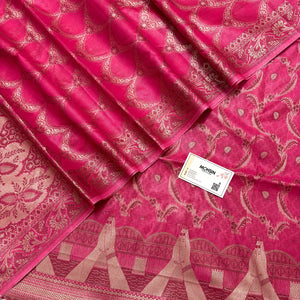 Pink Namo Ghat Cotton Silk Banarasi Suit