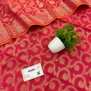 Pink Persian Jaal Banarasi Silk Suit