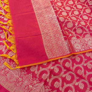 Pink Persian Jaal Banarasi Silk Suit